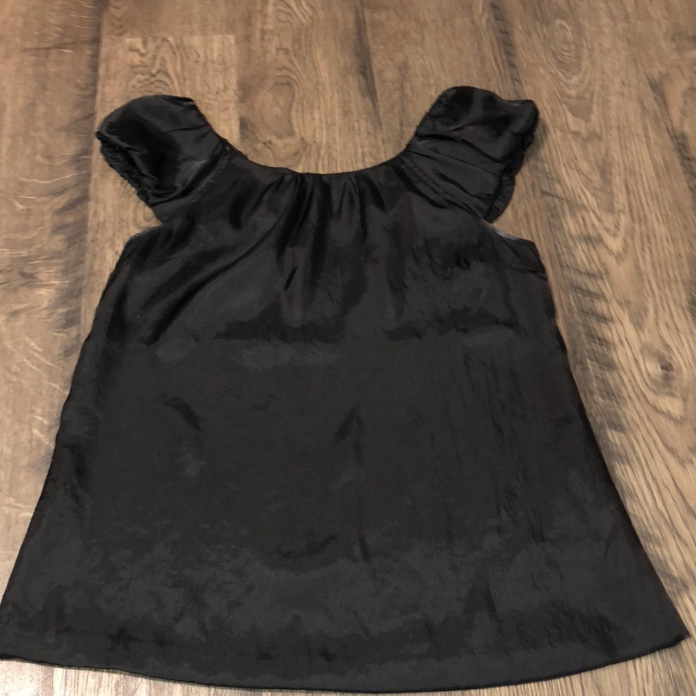 Black silky tank